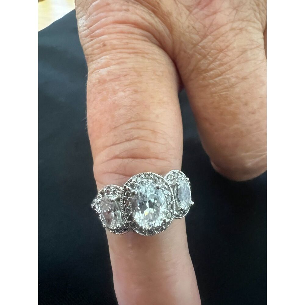 Tacori "Bloom with Love" 3-Stone Ring, Size 8 - Picture 2 of 9